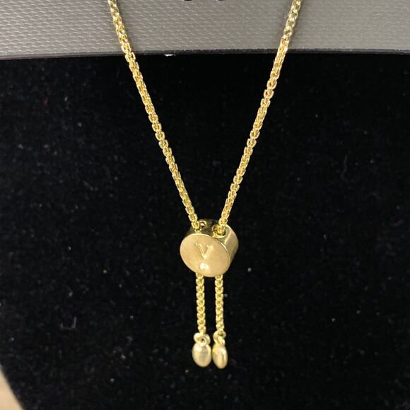 Vince Camuto Gold Tone Slider Adjustable Bracelet Charm Dangle One Size - Picture 4 of 8